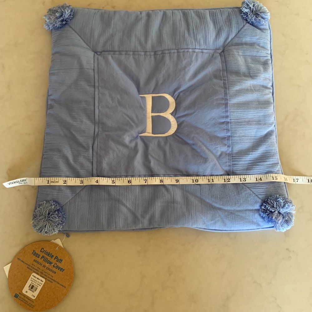 Pottery Barn Teen Crinkle Puff Toss Pillow Cover - Picture 3 of 4